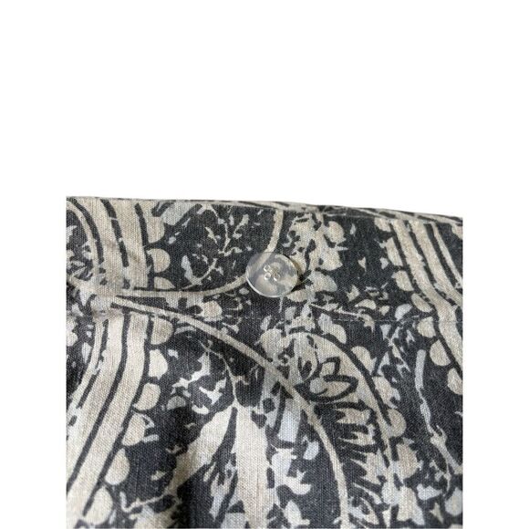 Pottery Barn Finley Paisley Duvet Cover King Cotton Linen Cream Gray - Picture 9 of 9